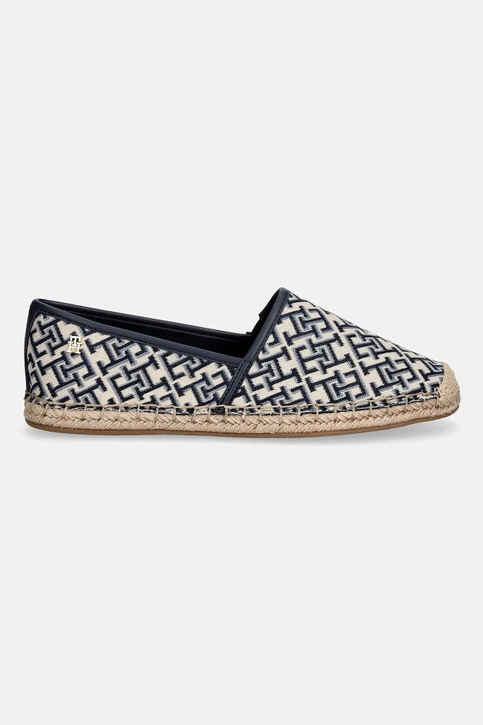 Tommy Hilfiger еспадрили дамски TH MONOGRAM JACQUARD ESPADRILLE