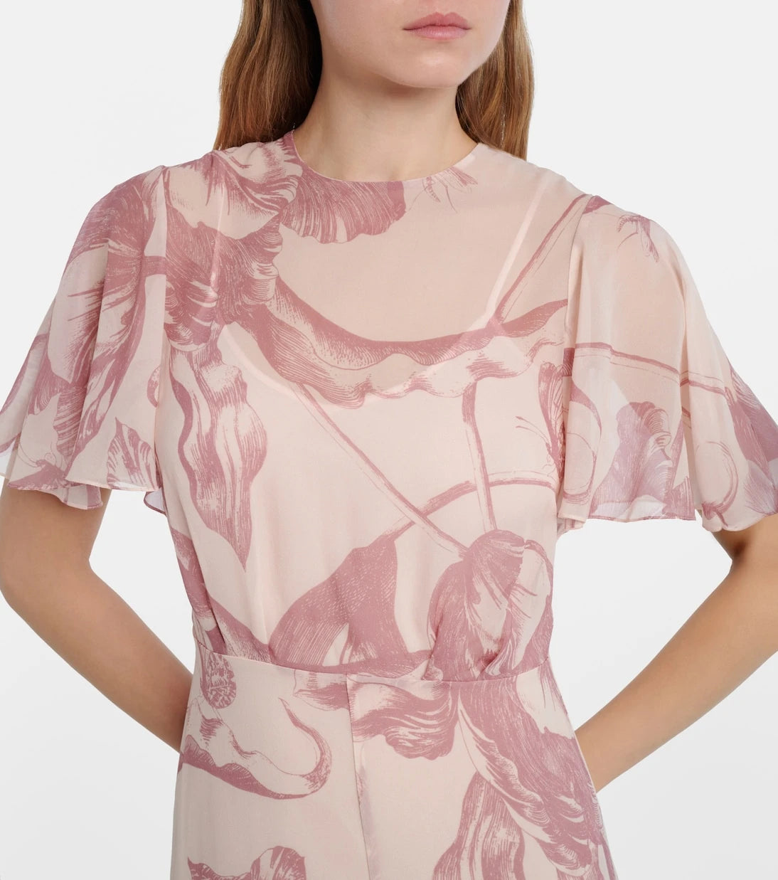 Erdem - Printed silk midi dress