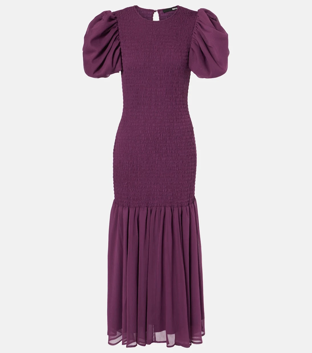 Rotate - Shirred chiffon maxi dress