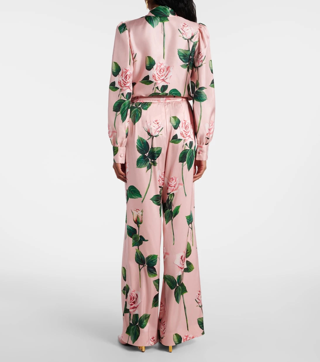 Dolce&Gabbana - Floral silk-blend satin palazzo pants