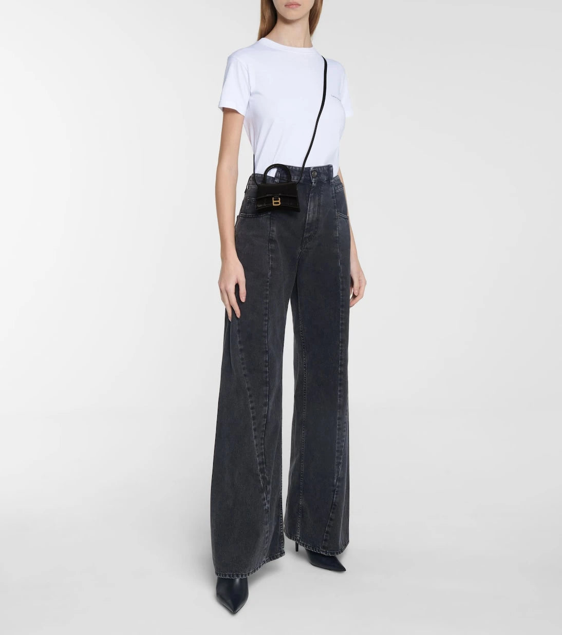 Balenciaga - Hourglass Mini leather crossbody bag