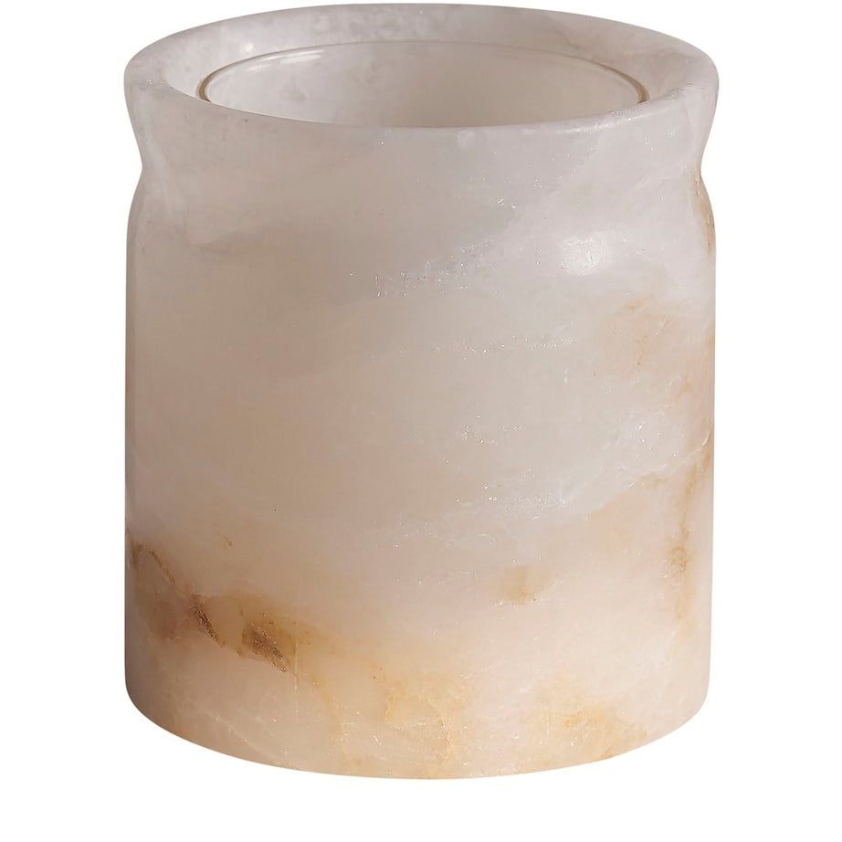 Alabaster Marble Vessel and Bergamot & Mandarin Candle (250g)