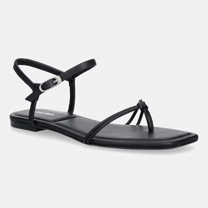 Calvin Klein сандали дамски SQUARE FLAT SANDAL STRAP LTH