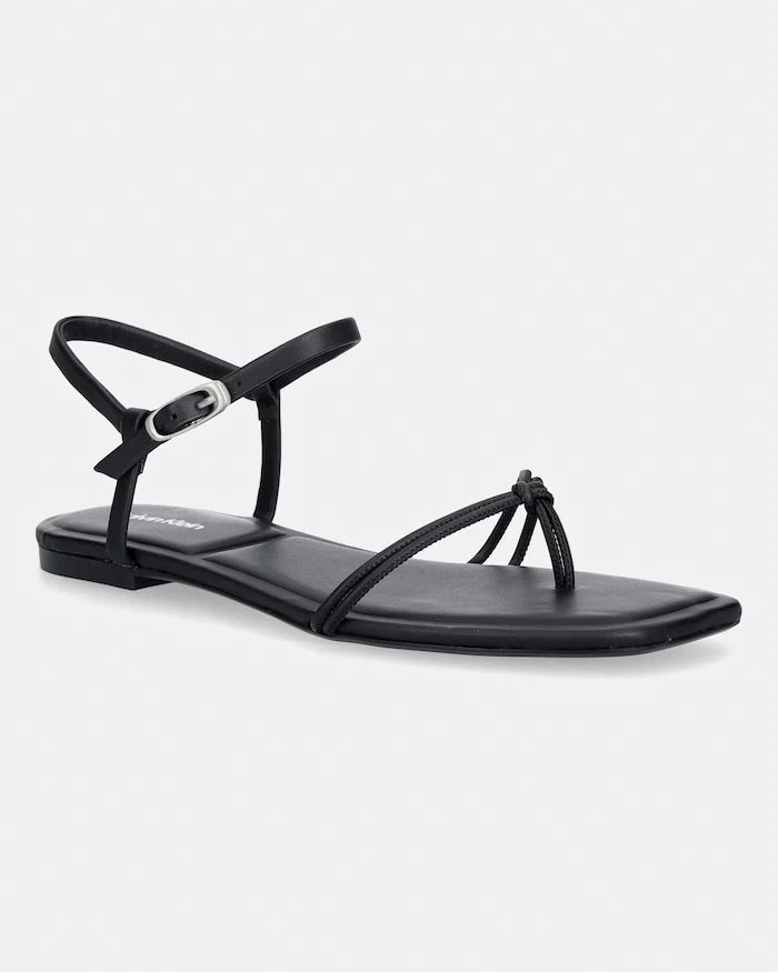 Calvin Klein Kadın Sandalet SQUARE FLAT SANDAL STRAP LTH