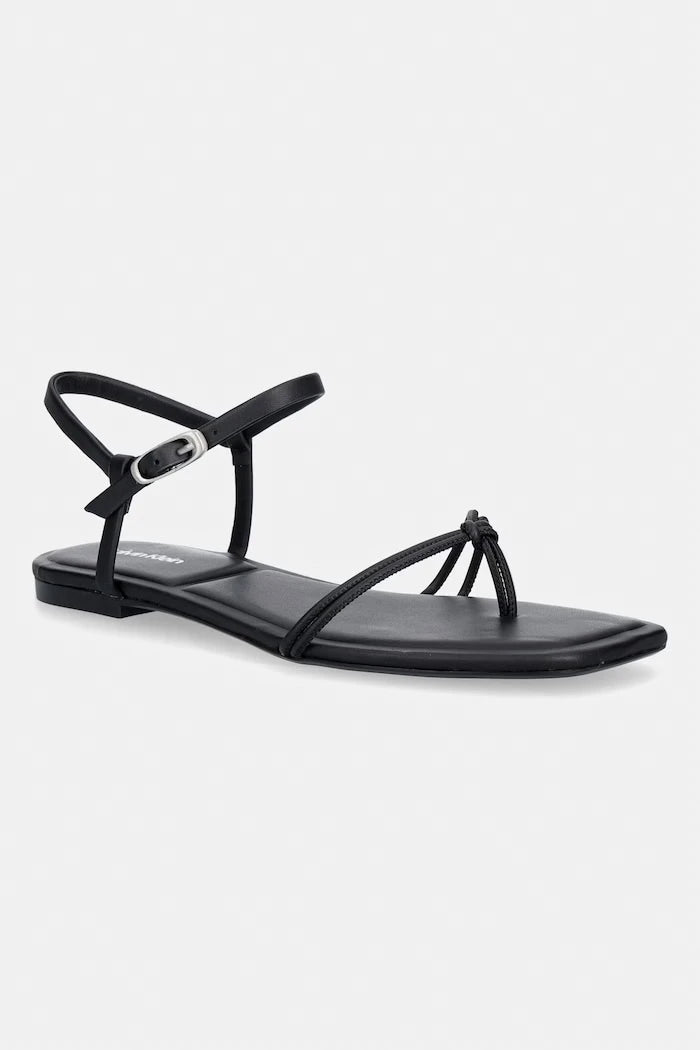 Calvin Klein сандали дамски SQUARE FLAT SANDAL STRAP LTH