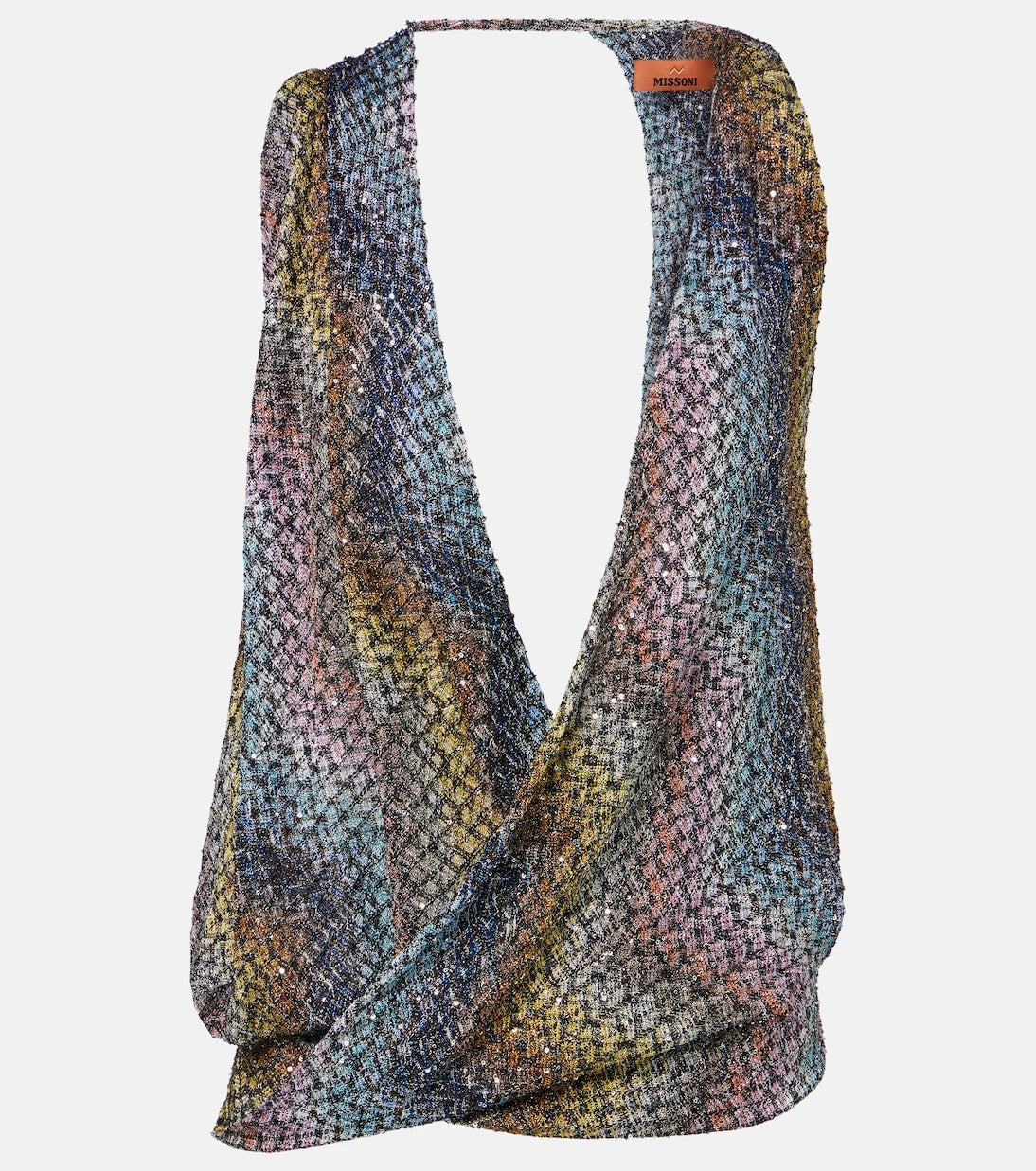 Missoni - Sequined knitted lamé top