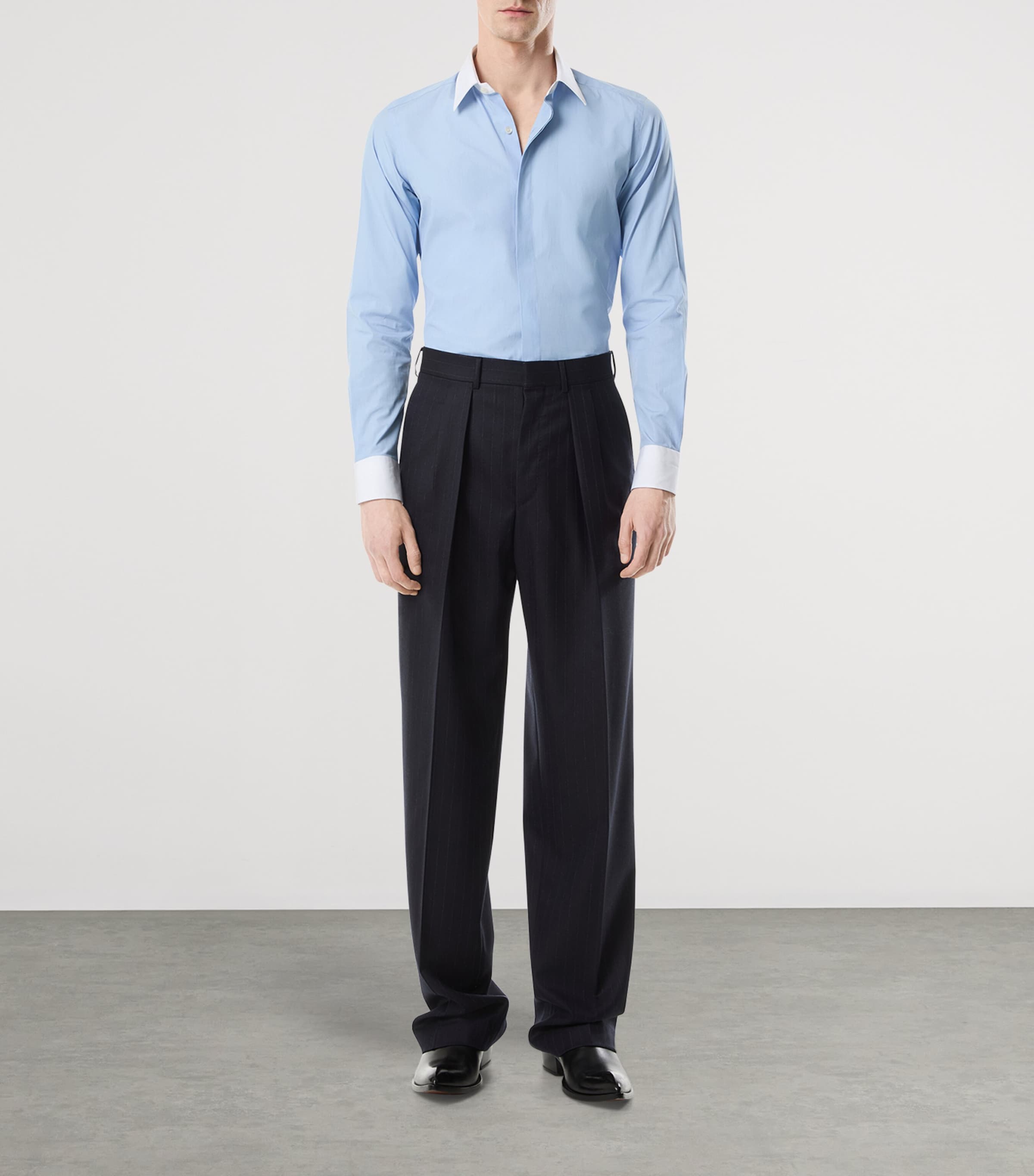 Cotton Contrast-Trim Shirt