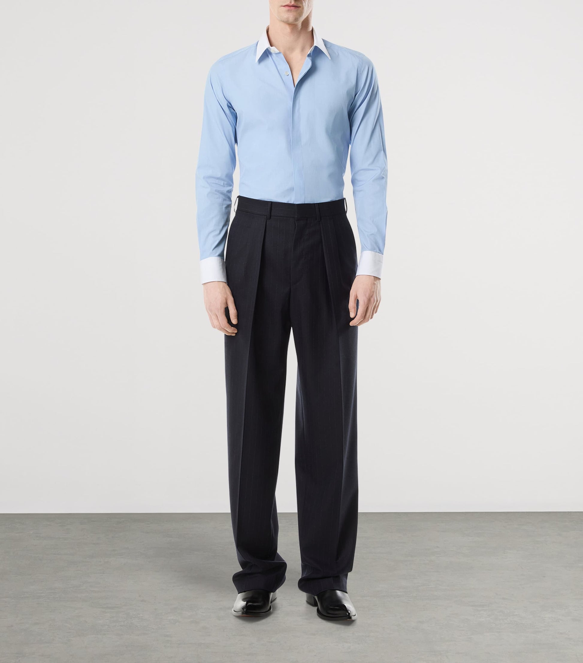 Cotton Contrast-Trim Shirt