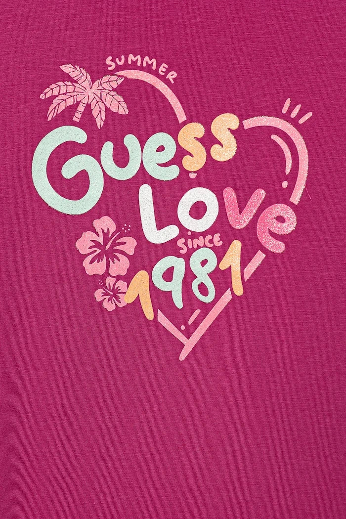 Guess pamuklu çocuk tişörtü