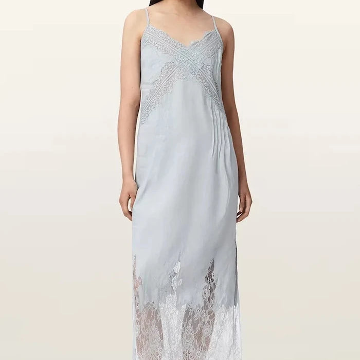 AllSaints рокля бельо от лен SAMIA