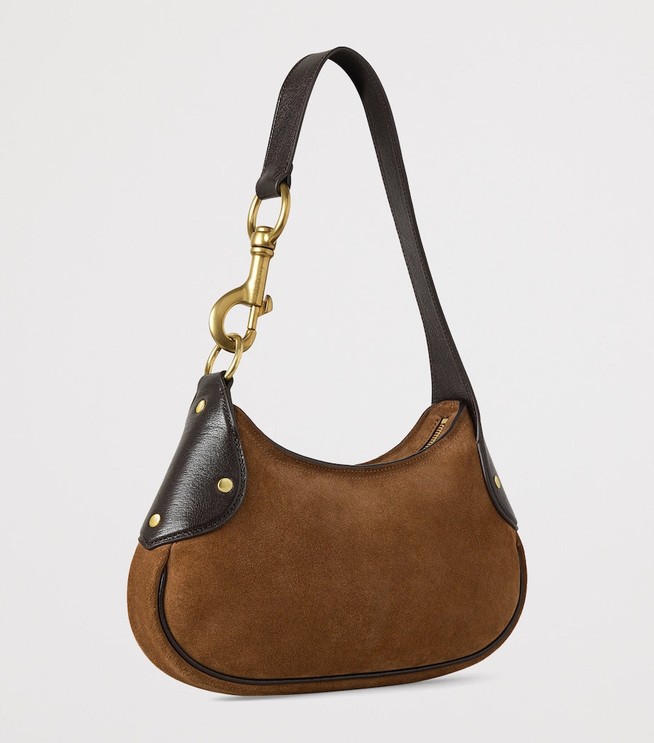Mulberry Small Suede Hackney Shoulder Bag