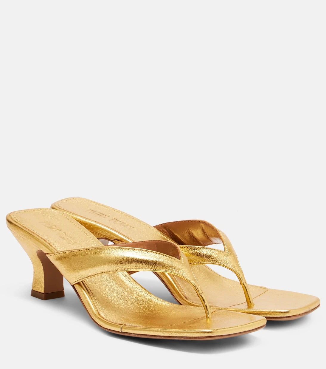 Paris Texas - Portofino metallic leather thong sandals