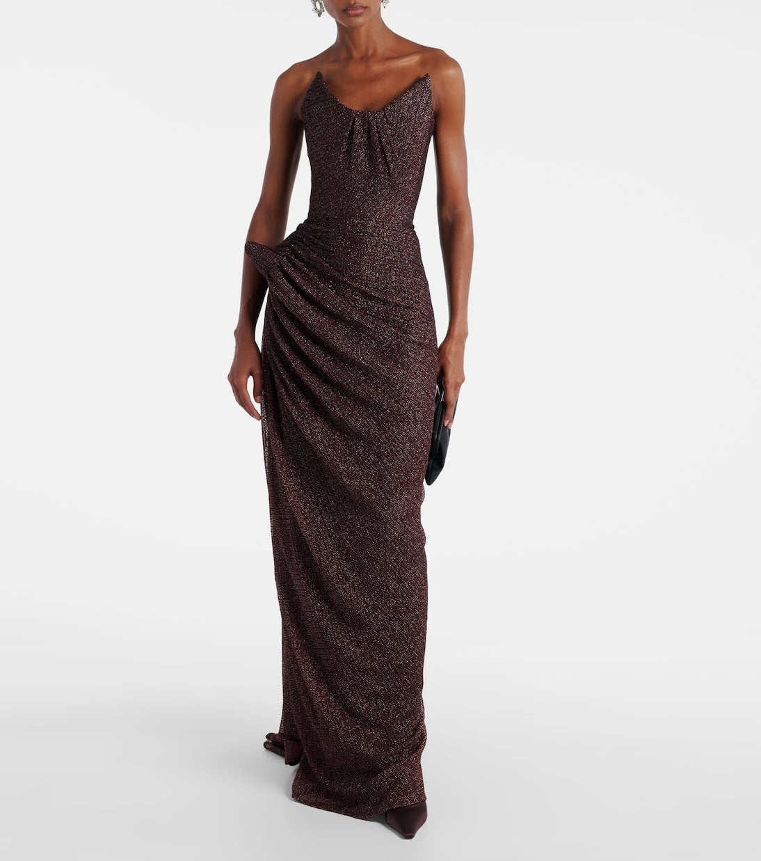 Maticevski - Lexicon draped gathered lamé gown
