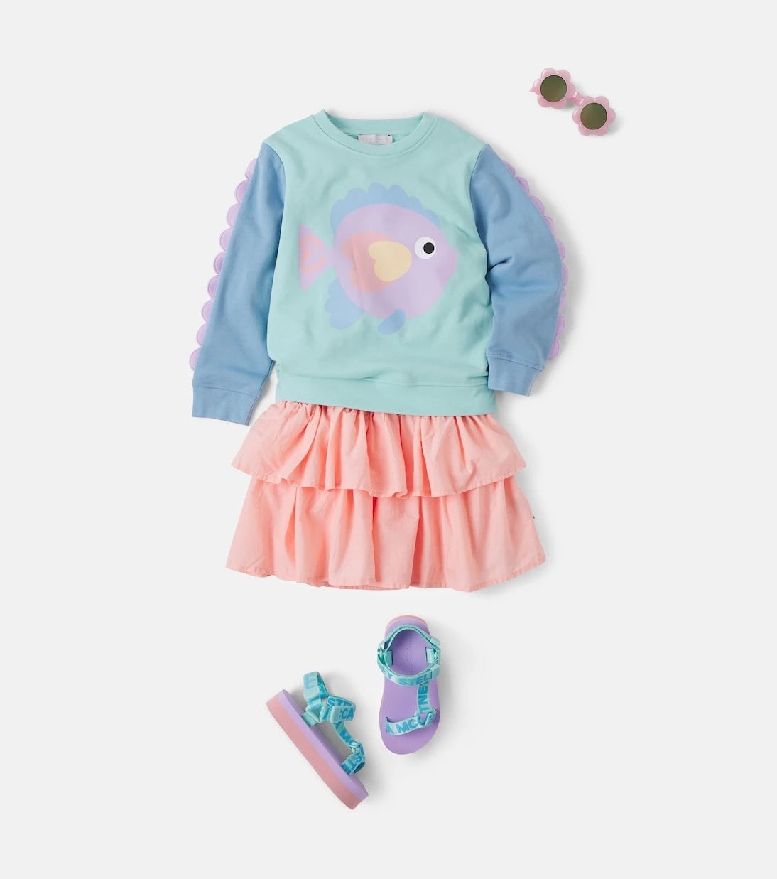 Stella McCartney Kids - سويت شيرت من قطن الجيرسيه المطبوع