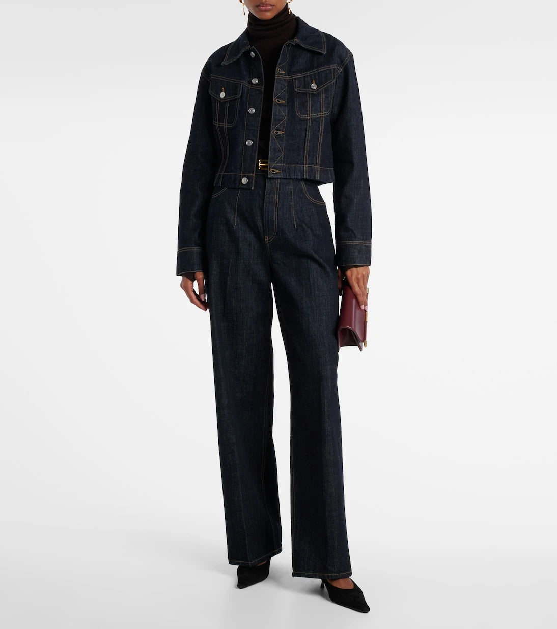 Victoria Beckham - Cropped denim jacket