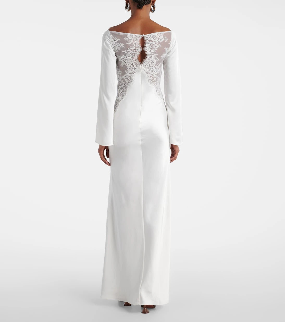 Self-Portrait - x Christopher Kane lace-trimmed satin gown