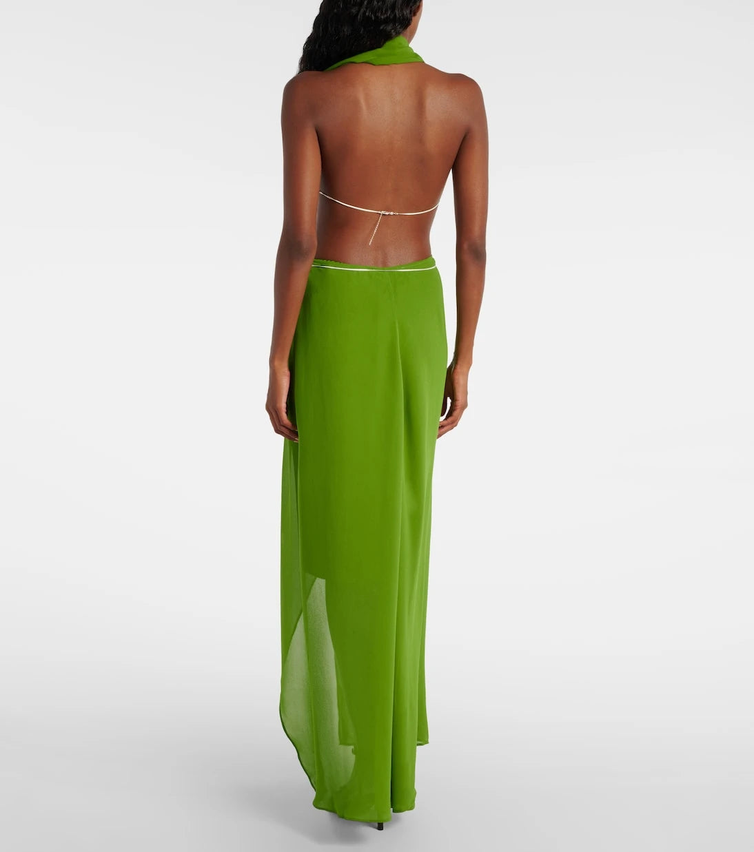 Christopher Esber - Open-back silk georgette top