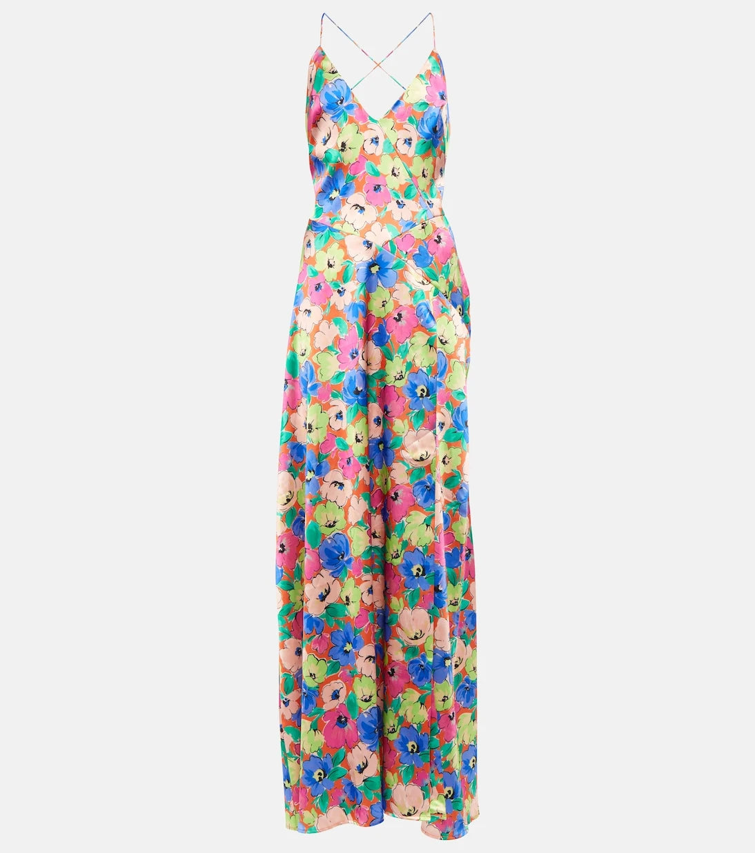 Rotate - Printed V-neck maxi dress