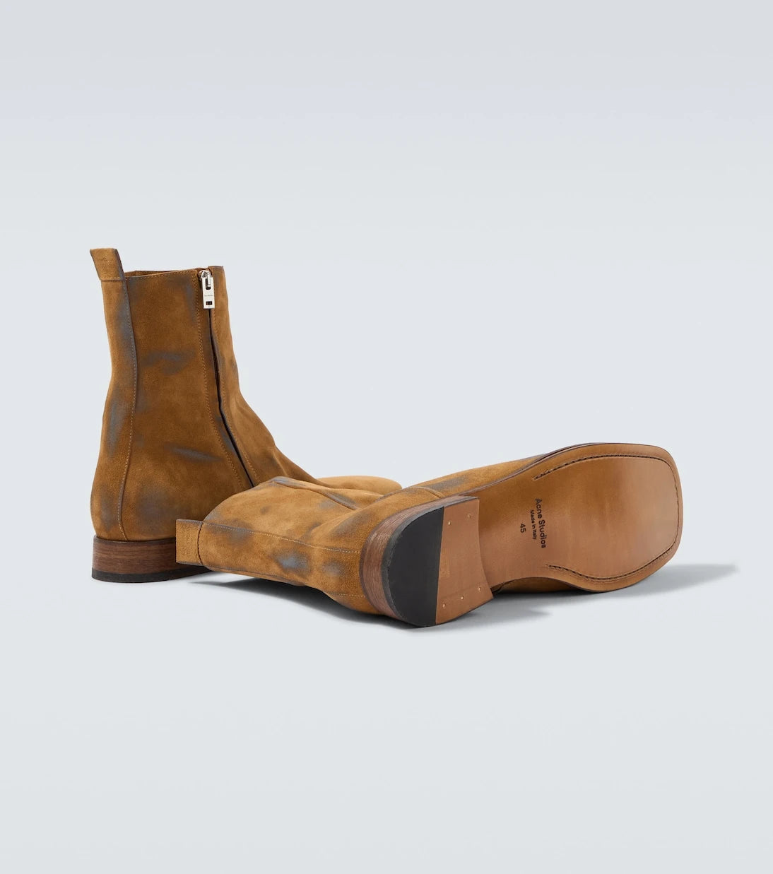 Acne Studios - Distressed suede ankle boots