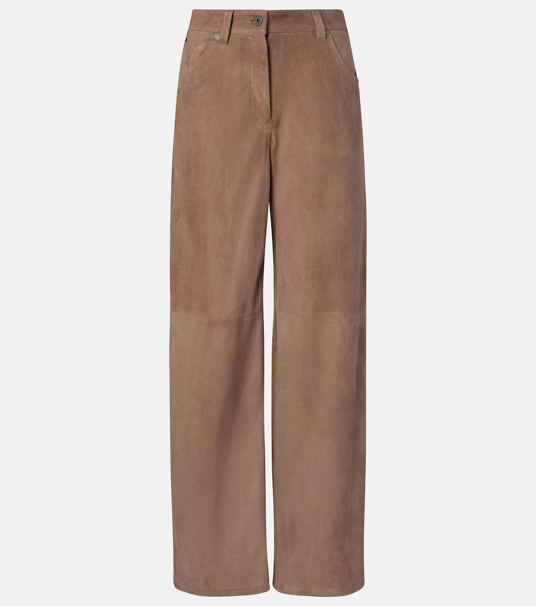 Brunello Cucinelli - Suede wide-leg pants