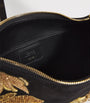 Chloé Black Suede Embellished Horse Shoulder Bag