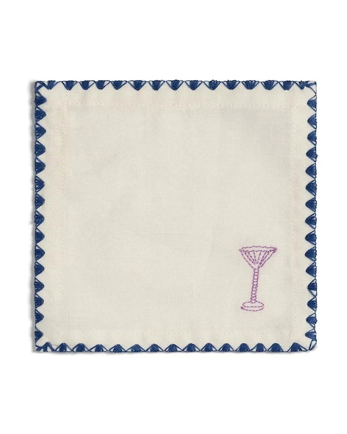 &k amsterdam Napkin Cocktail Zigzag Kokteyl Peçete Seti (4 adet)