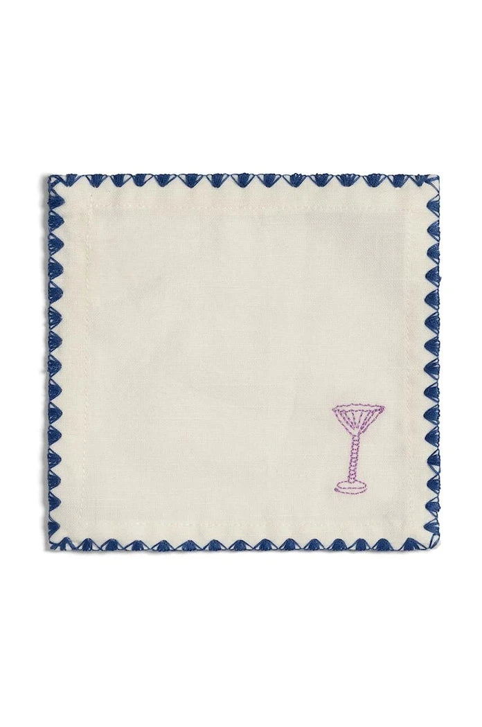 &k amsterdam Napkin Cocktail Zigzag Kokteyl Peçete Seti (4 adet)