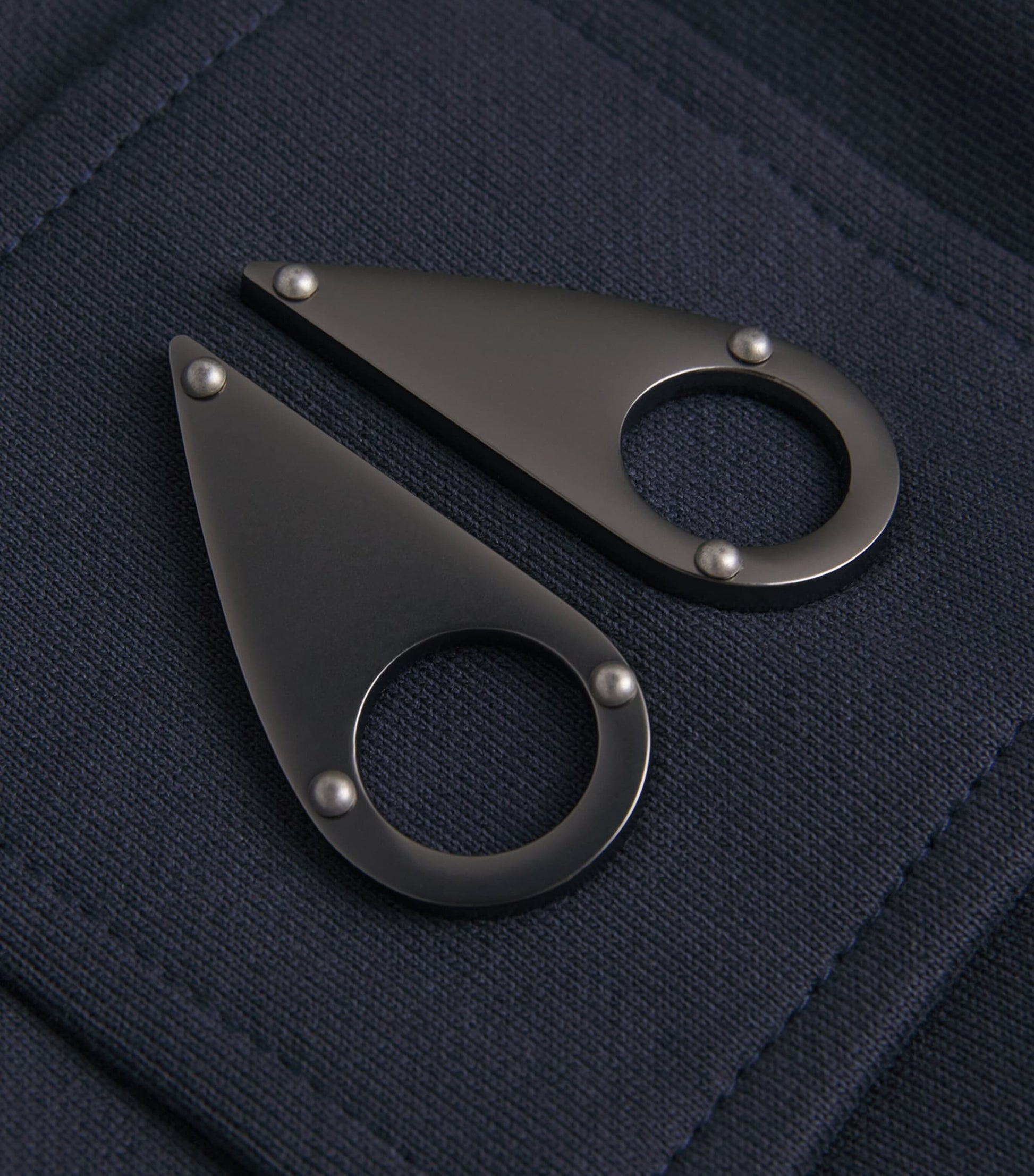 Moose Knuckles Navy Cotton Hartsfield Quarter-Zip Sweatshirt