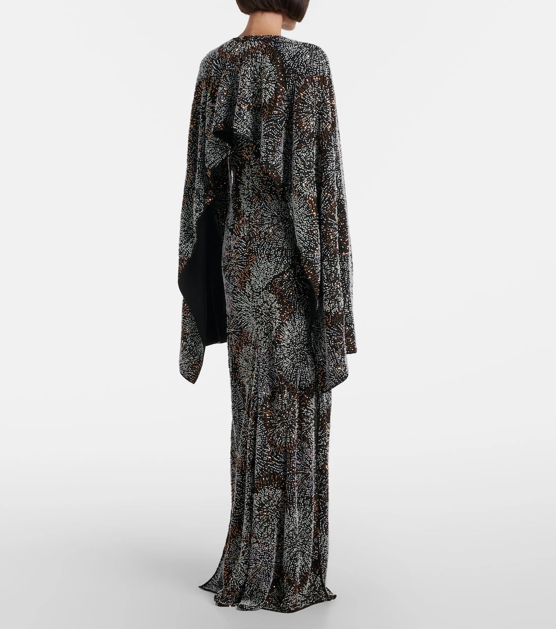 Rabanne - Embellished caped gown