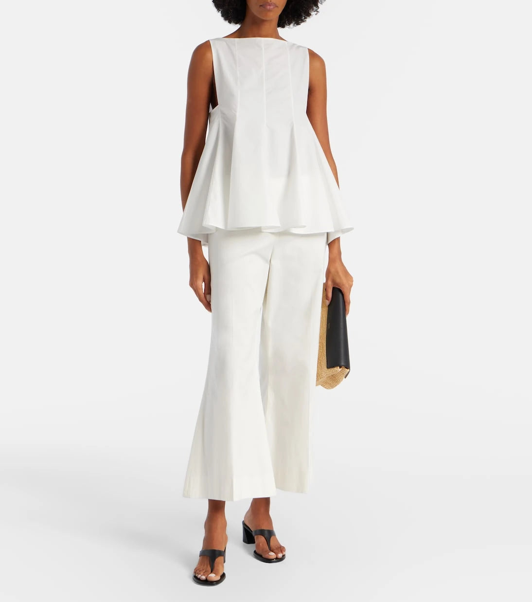 Khaite - Walter cotton and silk flared pants