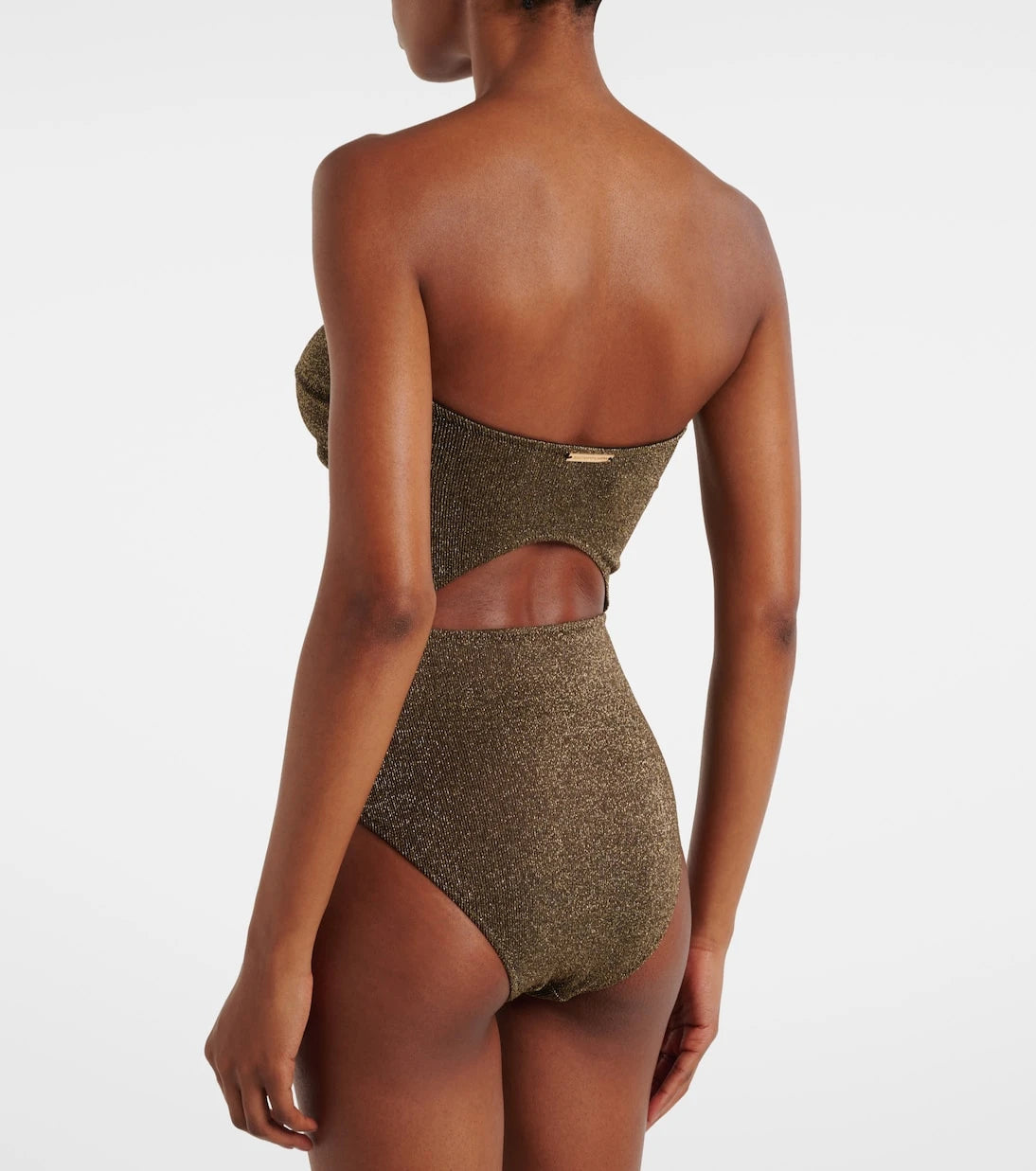 Alexandra Miro - Anya cutout lamé swimsuit