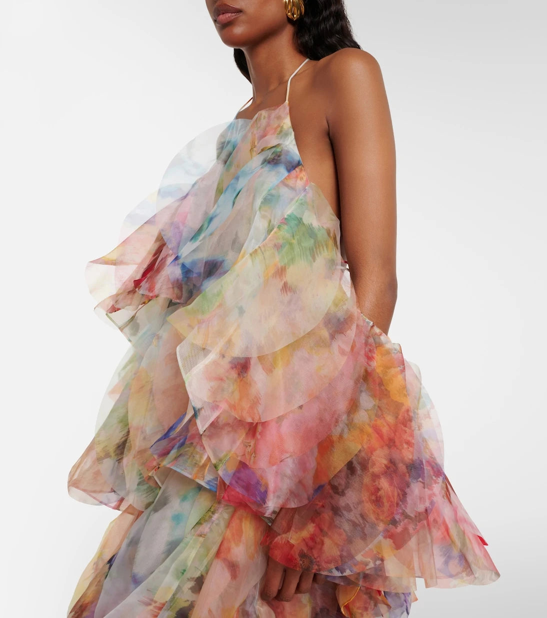 Zimmermann - Luna floral ruffled midi dress