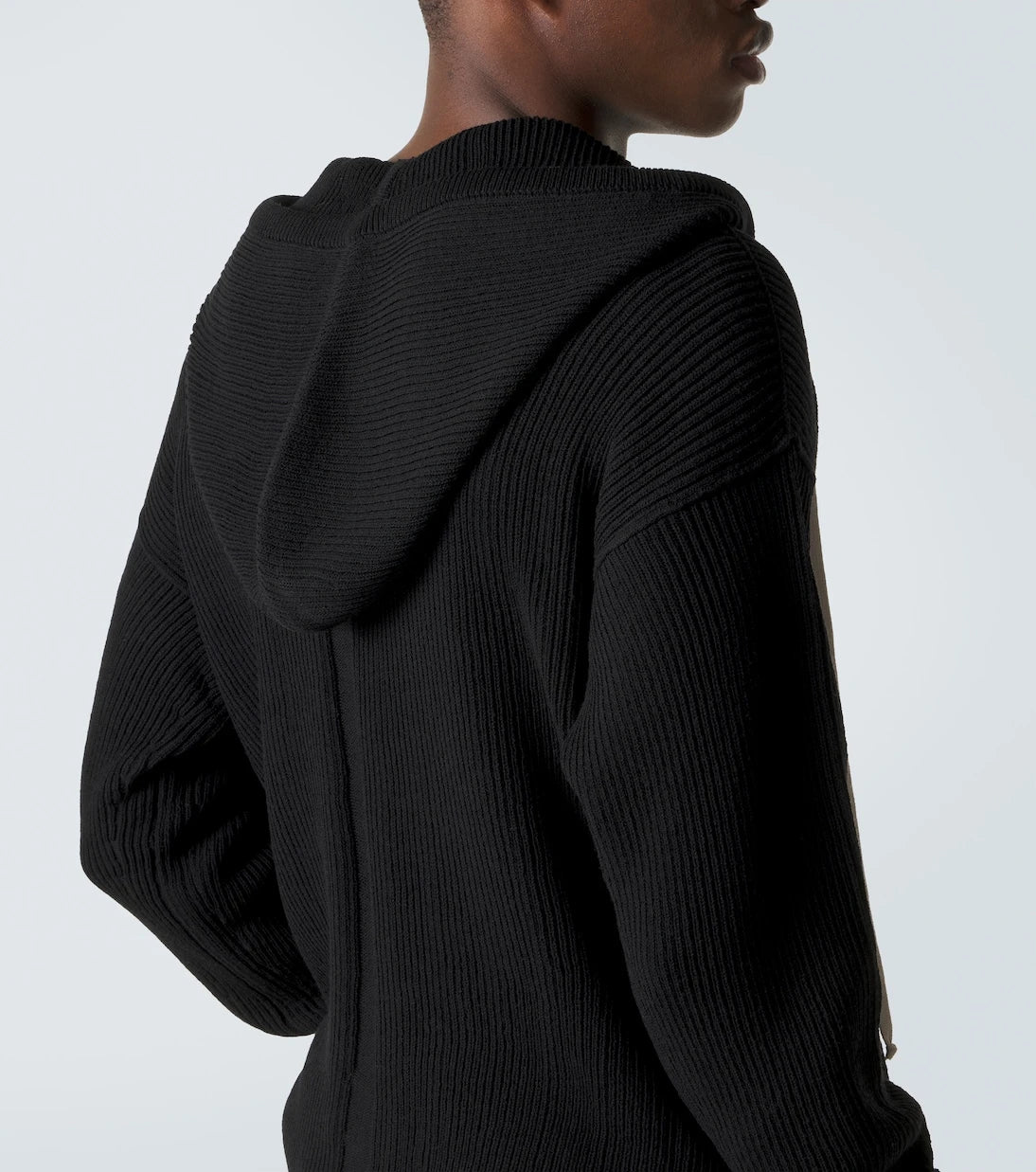 Rick Owens - Ribbed-knit virgin wool hoodie