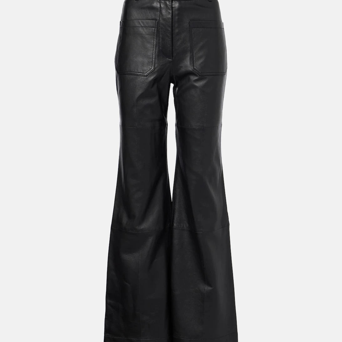Victoria Beckham - Alina high-rise leather bootcut pants