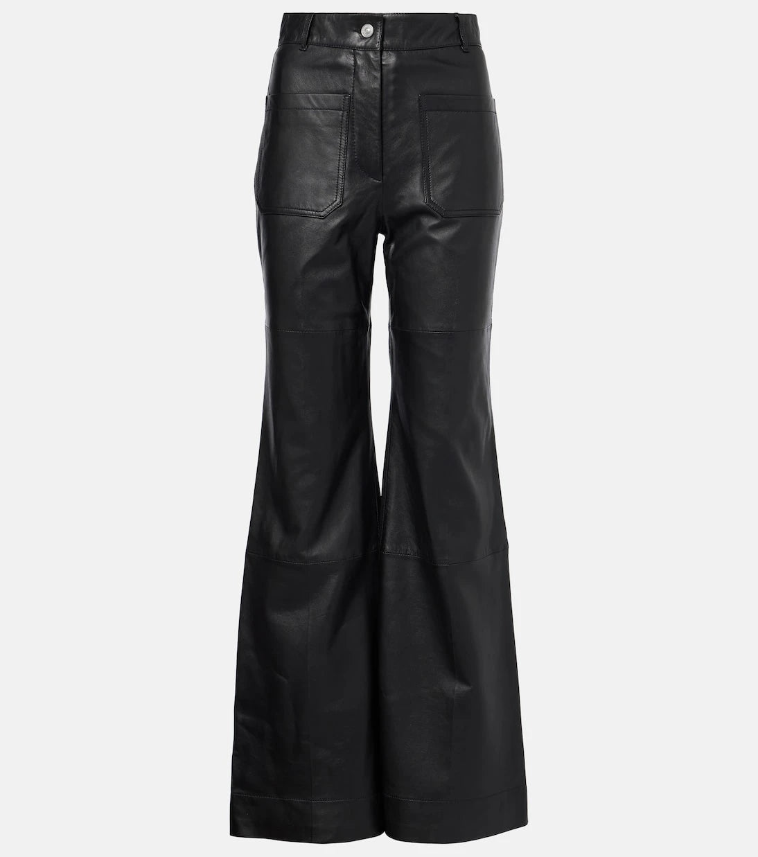 Victoria Beckham - Alina high-rise leather bootcut pants