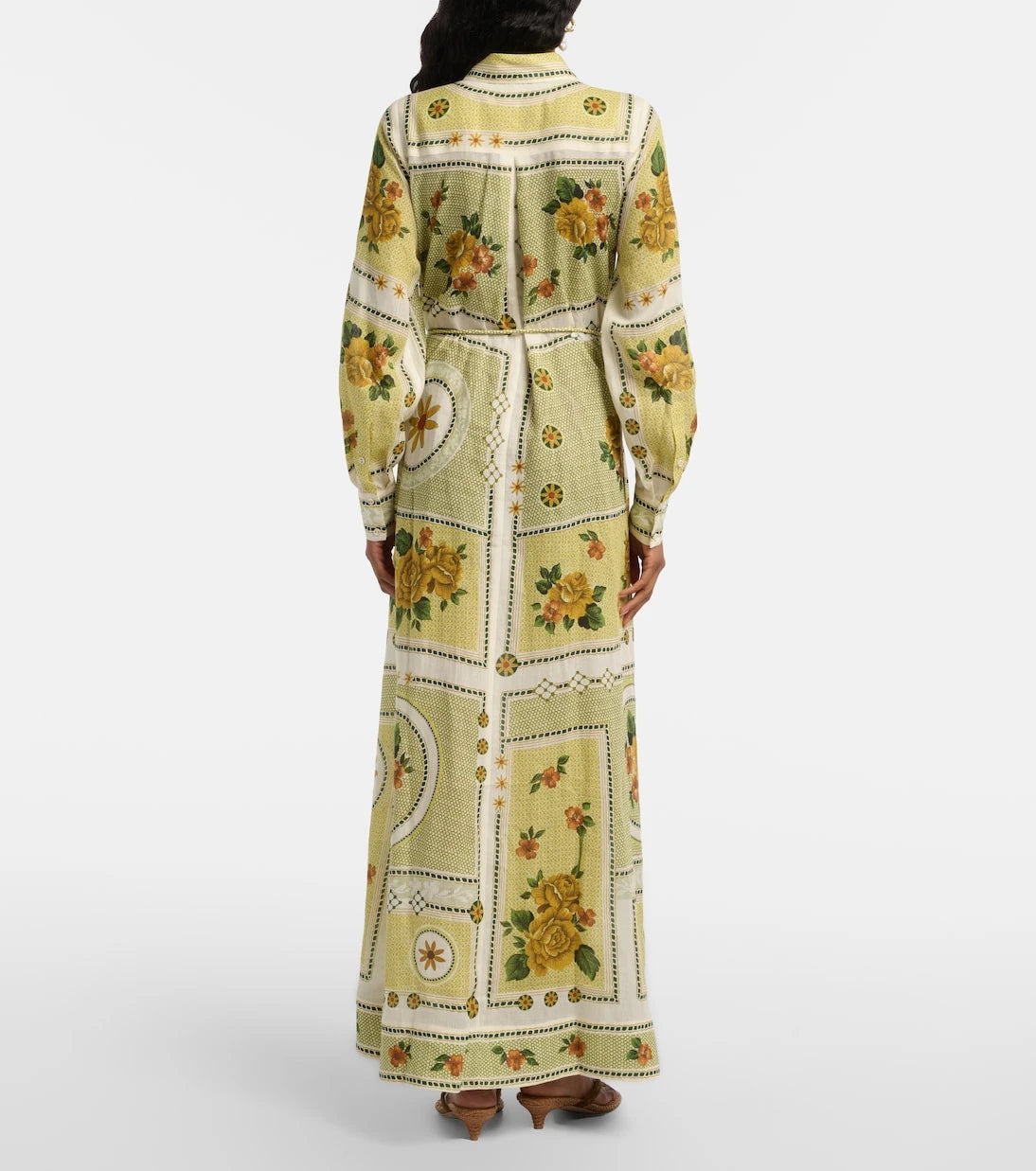 Alémais - Dixie belted printed ramie shirt dress