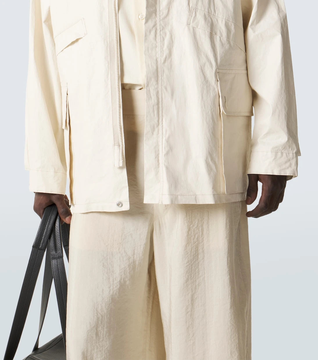 Lemaire - Hooded coated linen-blend raincoat