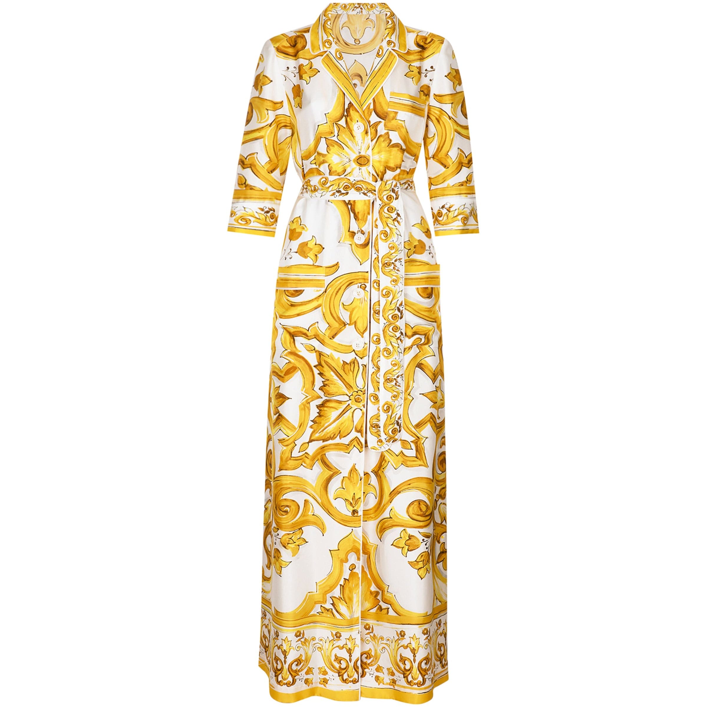 Dolce & Gabbana Multi Silk Printed Maxi Dress