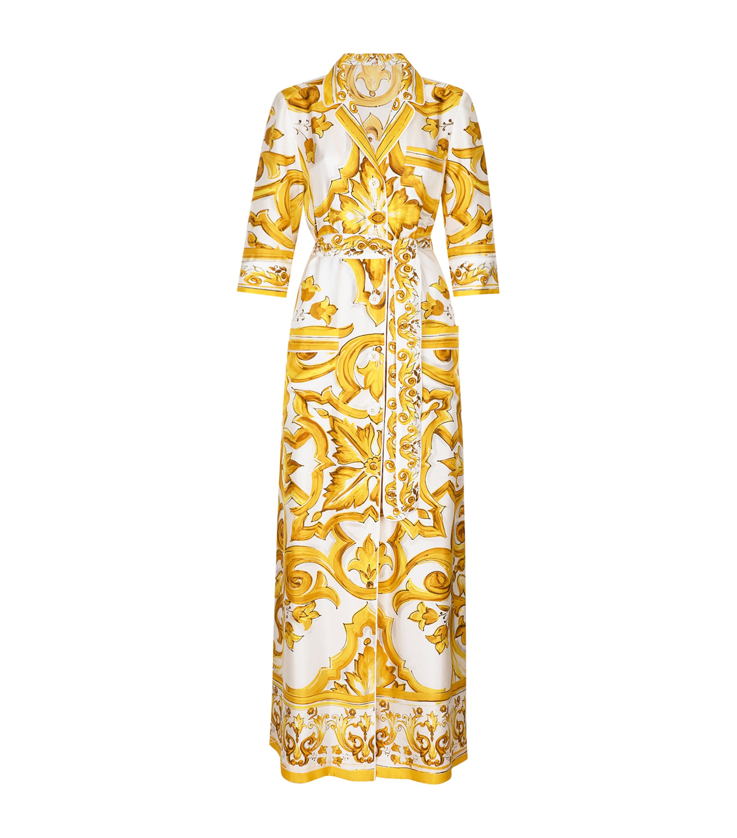 Dolce & Gabbana Multi Silk Printed Maxi Dress