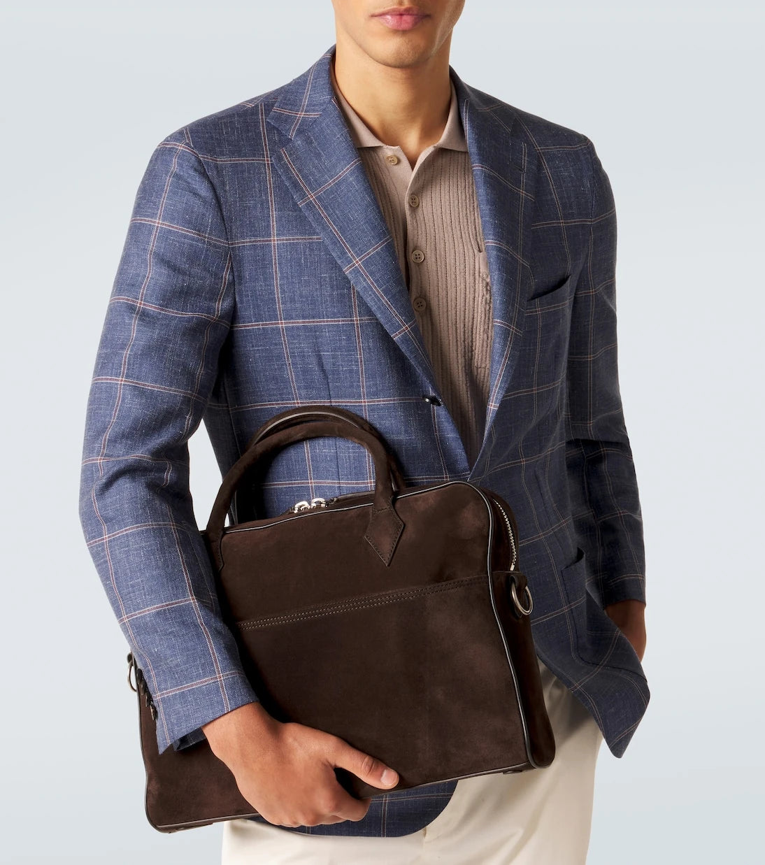 Métier - Closer Slim suede briefcase