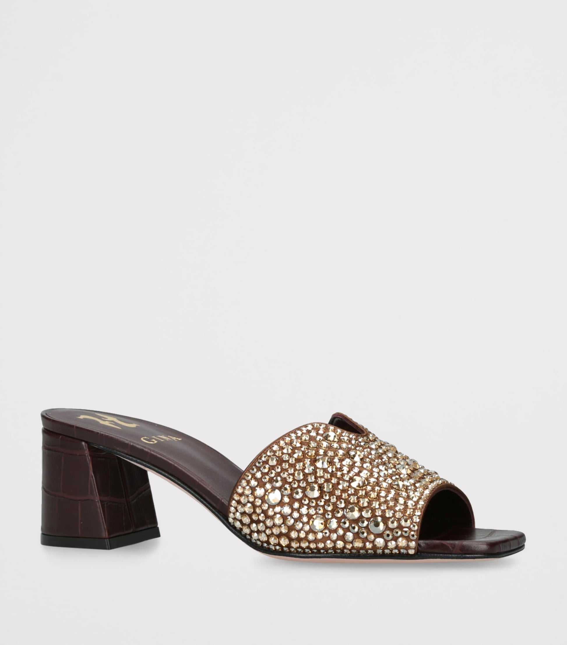 Leather Embellished Florence Heeled Mules 50