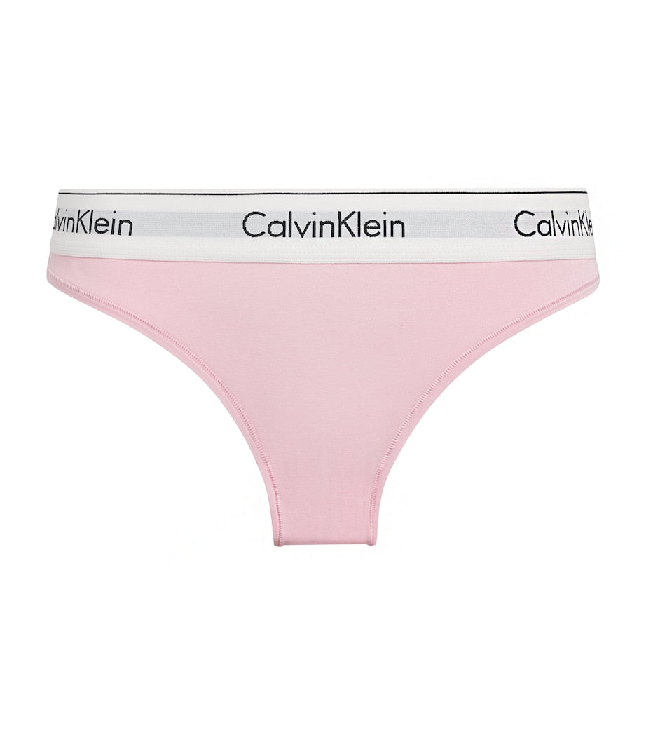 Pink Modern Cotton Logo Bikini Briefs