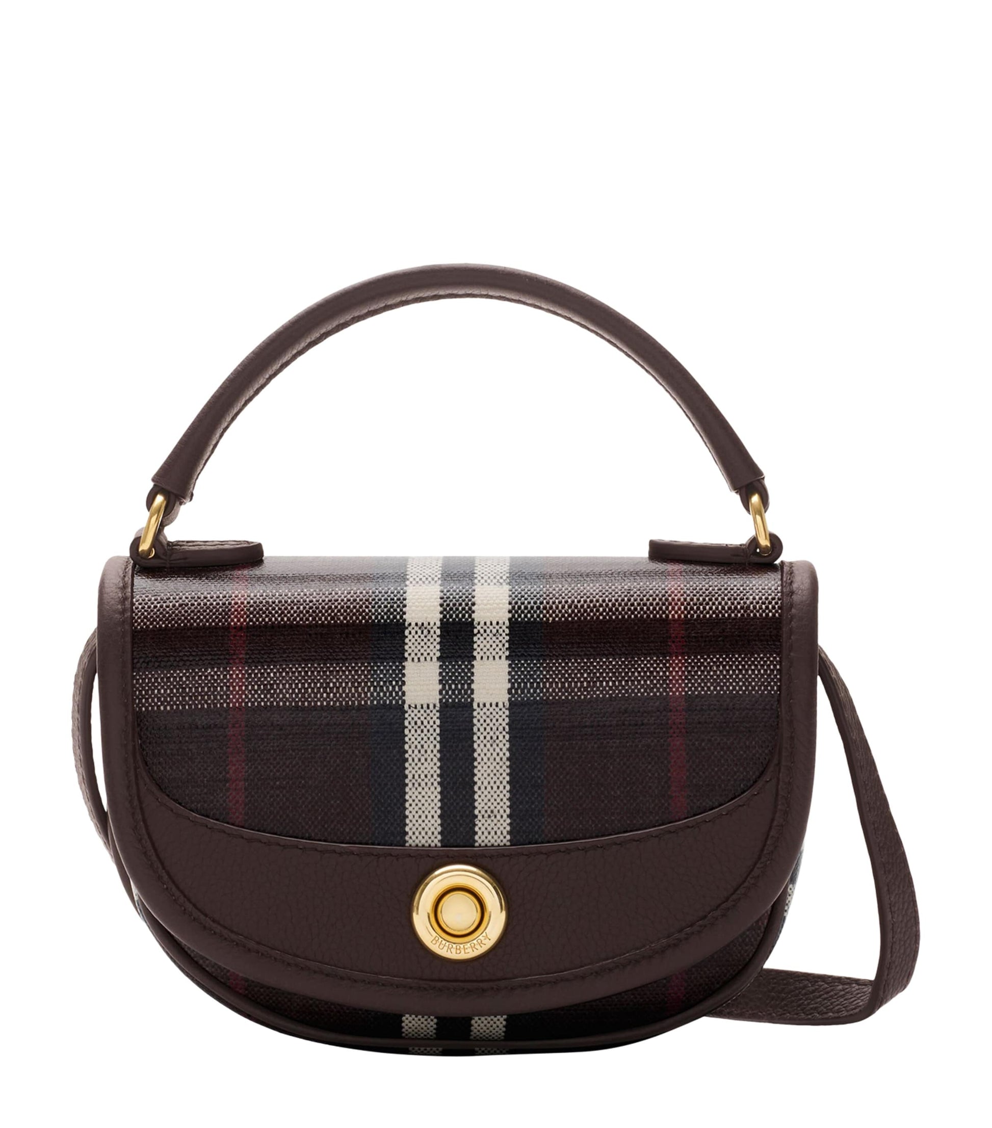 Burberry Mini Canvas Highlands Cross-Body Bag