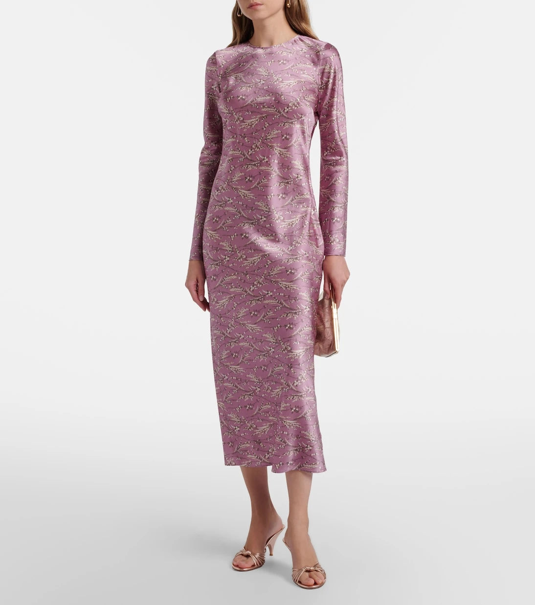 Veronica Beard - Gemma floral silk-blend satin midi dress
