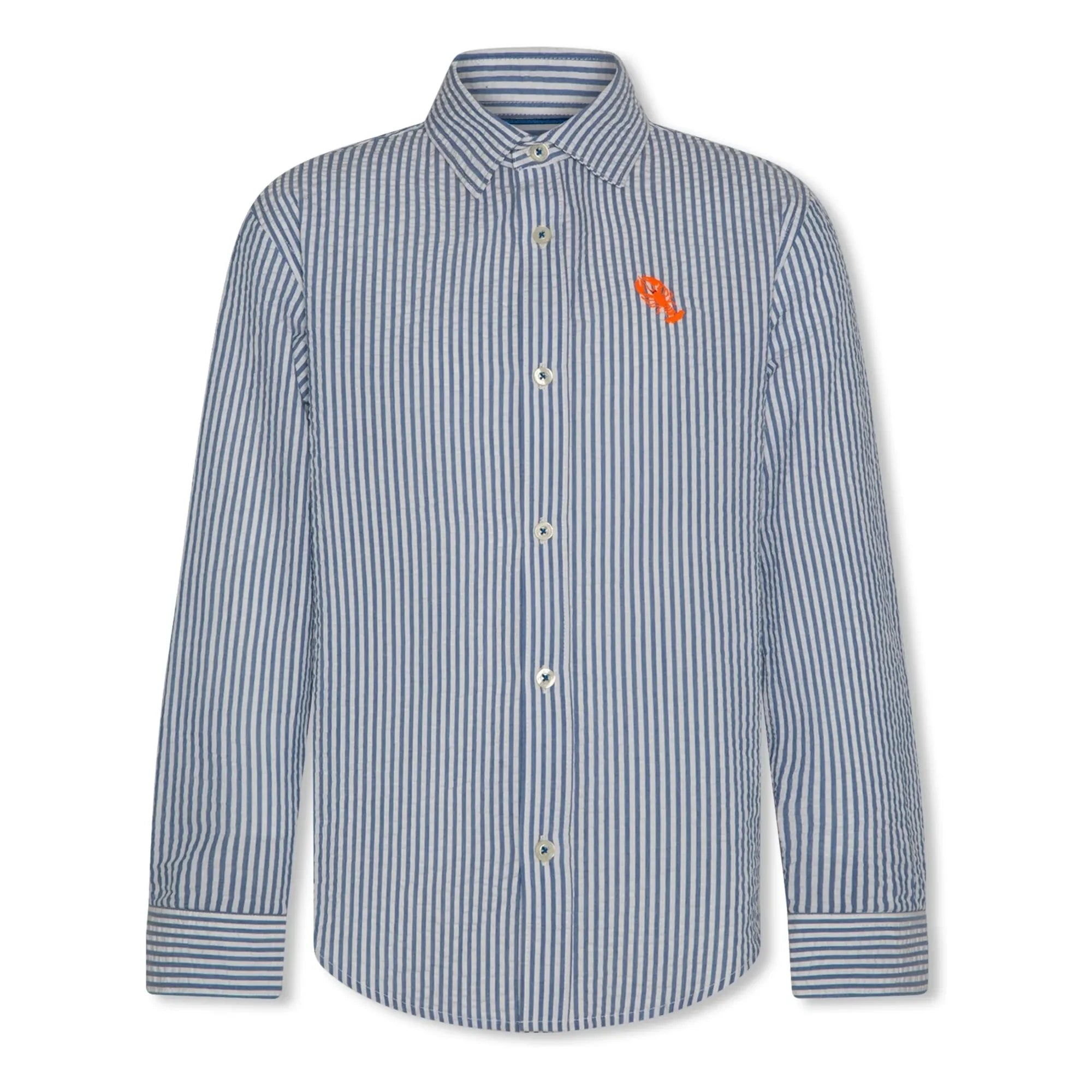 AO76 - Alan Lobster Striped Shirt  | Blue