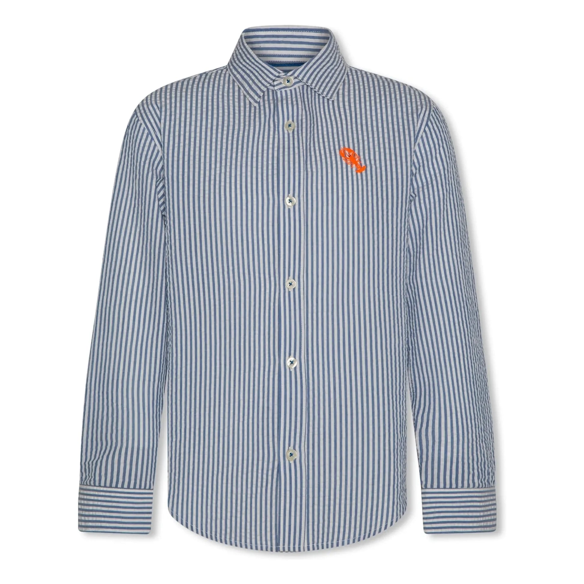 AO76 - Alan Lobster Striped Shirt  | Blue