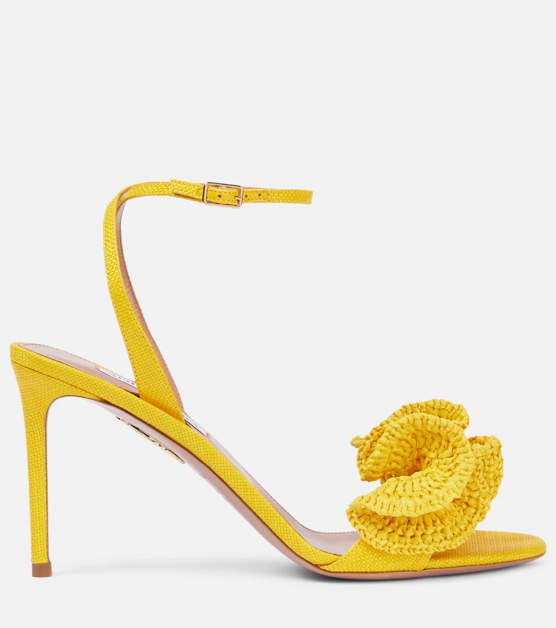 Aquazzura - Noches Tropicales 85 raffia sandals