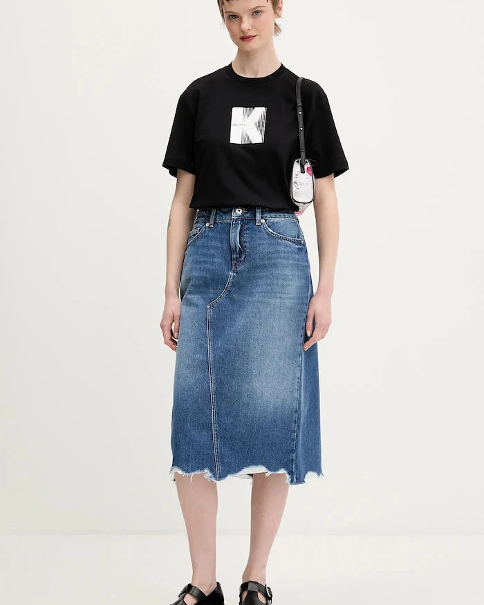 Pamuklu Tişört Karl Lagerfeld Jeans