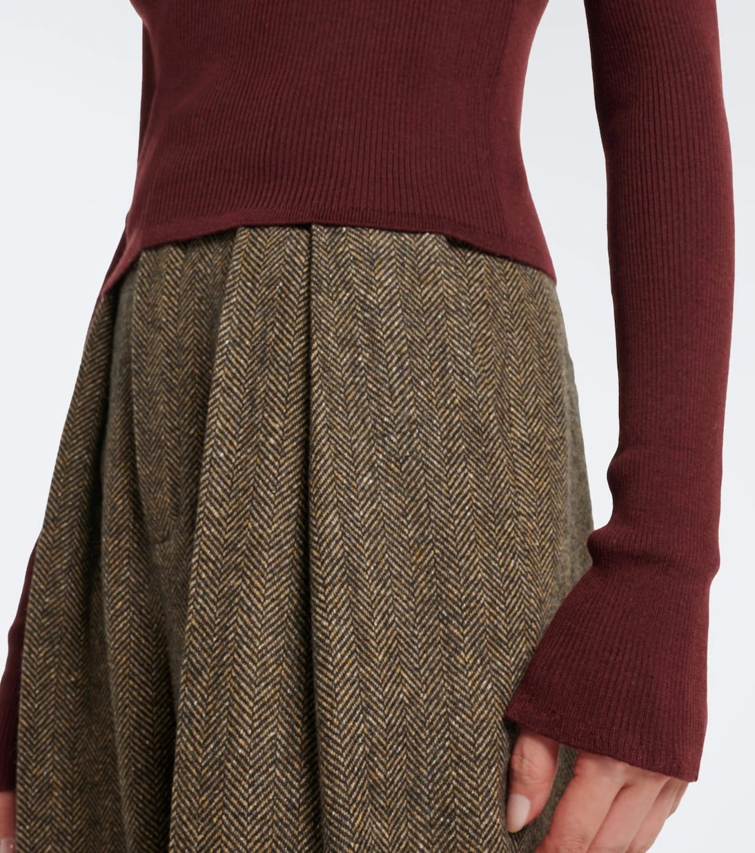 Saint Laurent - Ribbed-knit wool, cashmere, and silk top