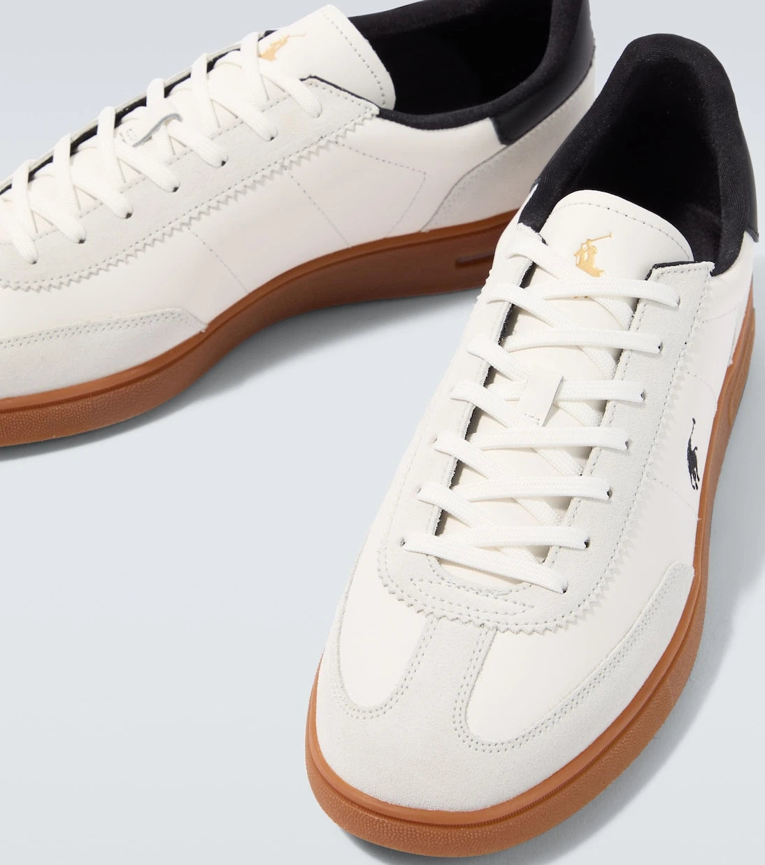 Polo Ralph Lauren - حذاء رياضي جلدي مزين بالجلد السويدي